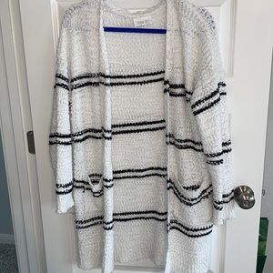 Black and white stripe cardigan